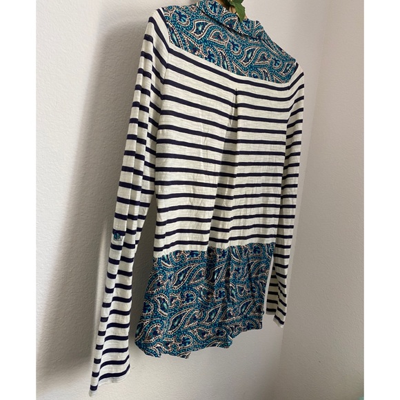 Anthropologie Postage Stampe • Striped Paisley Collared Lightweight Blouse - Picture 13 of 15